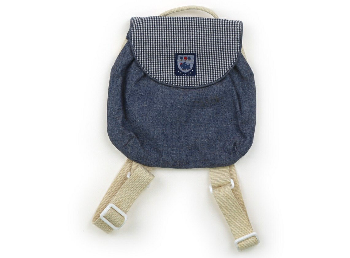 ファミリア familiar リュックサック ベビー用品 男の子 ブルー、チェック、アイボリー 子供服 ベビー服 キッズ アウトレット ユーズド 【中古】キッズ・ベビー・マタニティ