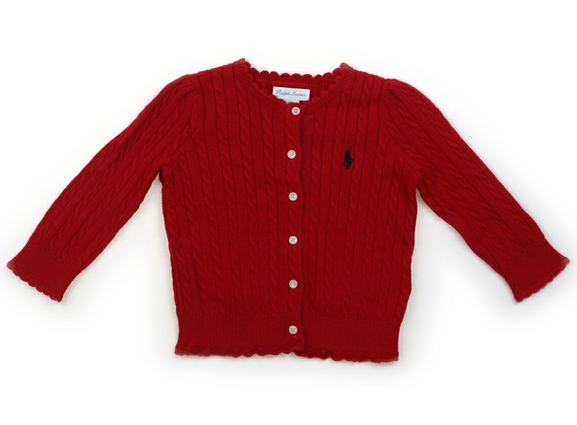 ポロラルフローレン POLO RALPH LAUREN カーディガン 80 女の子 赤 子供服 ベビー服 キッズ アウトレット ユーズド 【中古】キッズ・ベビー・マタニティ