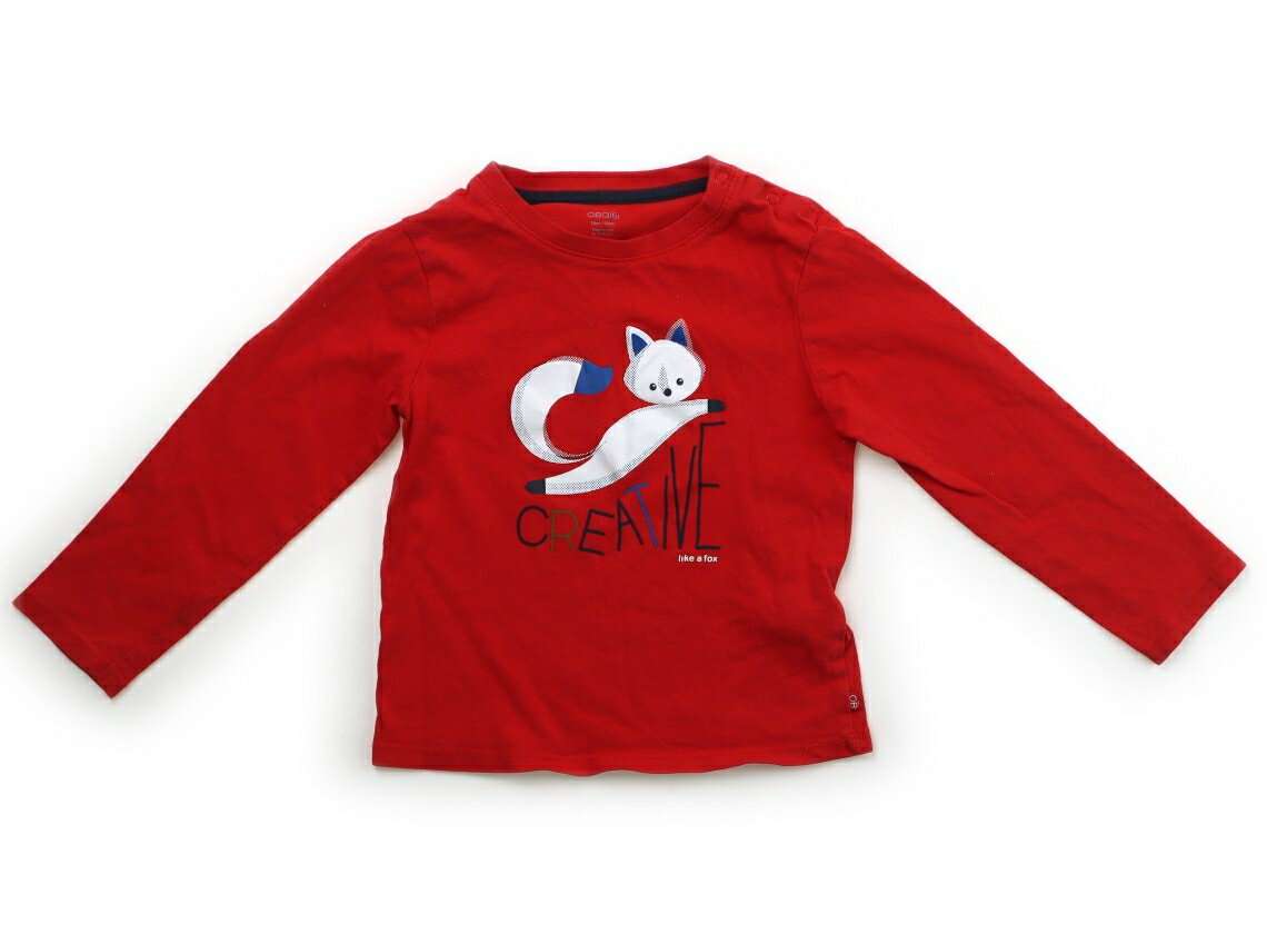 　ブランド 　OBAIBI(オバイビ) 　カテゴリー 　Tシャツ・カットソー 　サイズ 　95サイズ 　色 　赤、キツネ 　状態 　★★ 　記名 　なし 　ジャンル 　Girl 実際のサイズ表記は98cm。ヨレと色褪せ、裾端に糸のほつれあり...