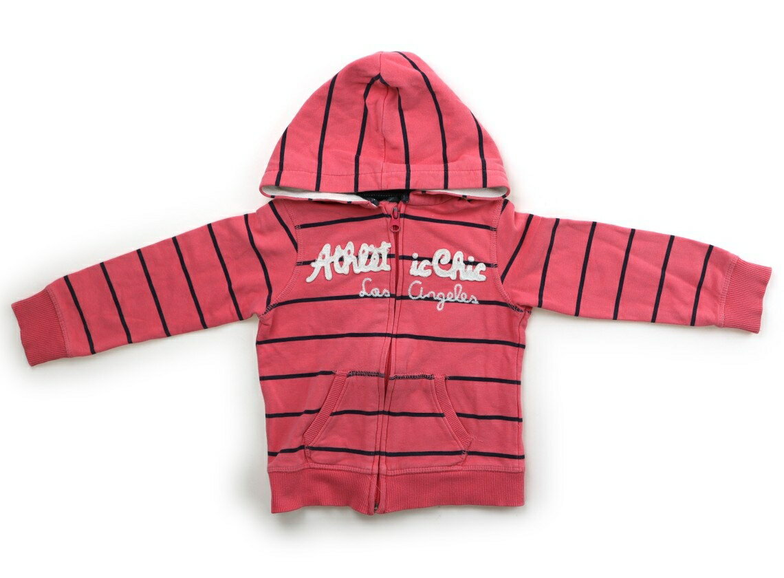 　ブランド 　ZARA(ザラ) 　カテゴリー 　パーカー 　サイズ 　95サイズ 　色 　サーモンピンク・ネイビー・ボーダー 　状態 　★★ 　記名 　あり（タグ） 　ジャンル 　Girl 実際のサイズ表記は98cm。ブランドタグに記名跡あり。素材タグが切られています。袖口に黒ずみ汚れあり。白っぽい色褪せと洗いざらし感がありますが、普段使いにいかがでしょうか。 ＊【状態】【サイズ】に関しての詳しい説明はこちら