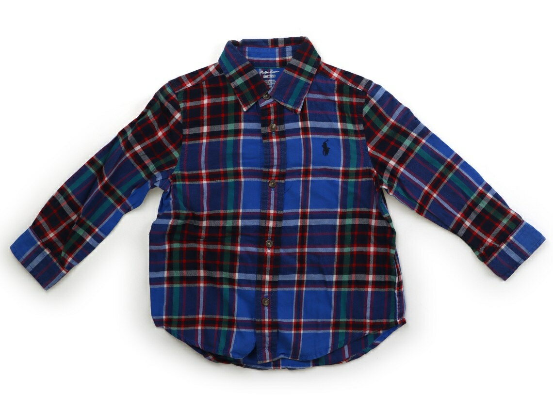 ポロラルフローレン POLO RALPH LAUREN シャツ・ブラウス 90 男の子 ブルー系チェック 子供服 ベビー服 キッズ アウトレット ユーズド 【中古】キッズ・ベビー・マタニティ