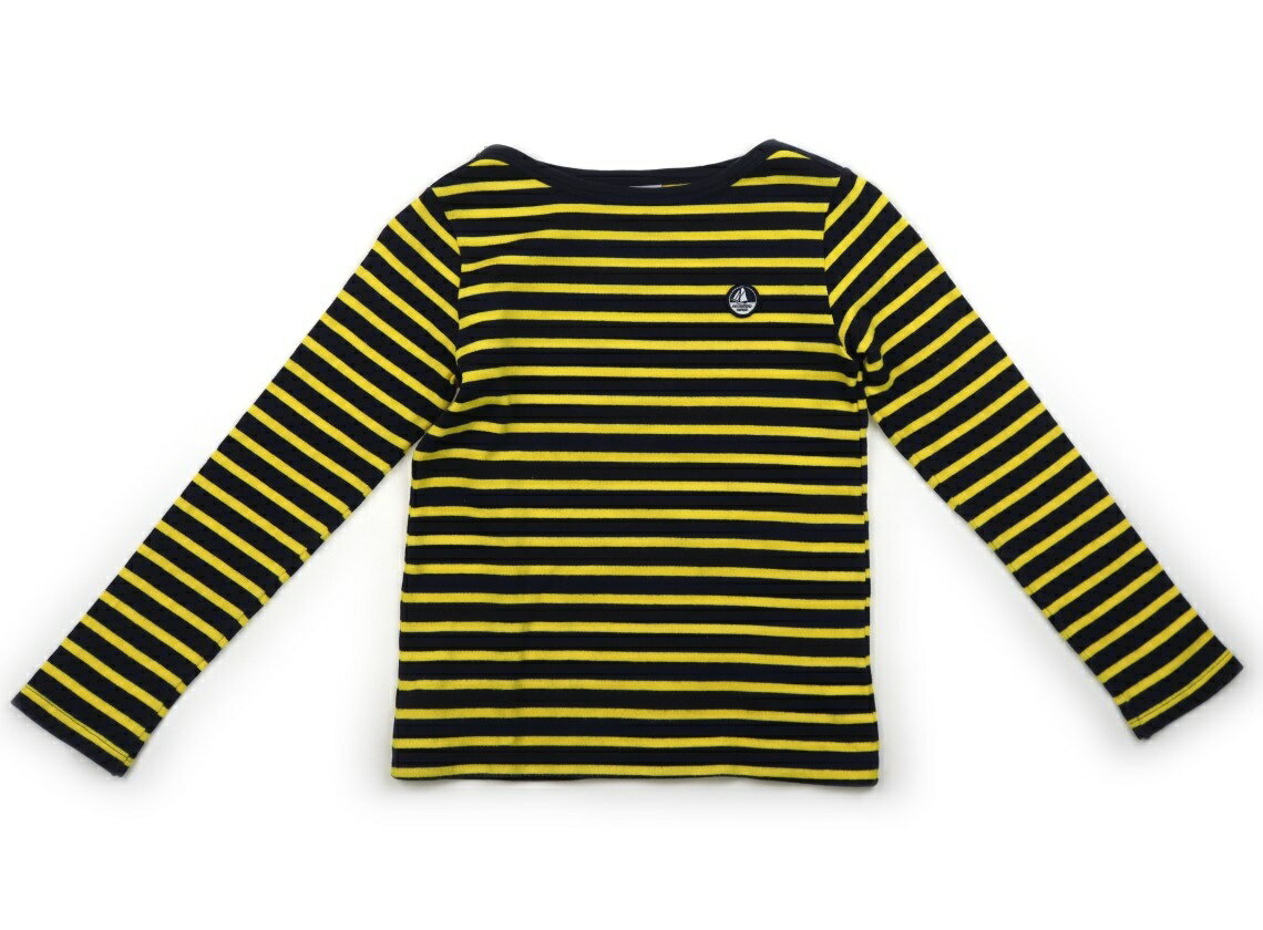 プチバトー PETIT BATEAU Tシャツ・カットソー 140 男の子 イエロー・ネイビーボーダー 子供服 ベビー服 キッズ アウトレット ユーズド 【中古】キッズ・ベビー・マタニティ