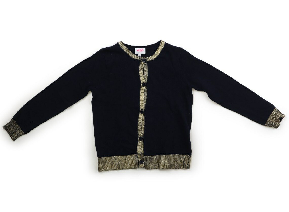 シード Seed カーディガン 120 女の子 ネイビー・ゴールド 子供服 ベビー服 キッズ アウトレット ユーズド 【中古】キッズ・ベビー・マタニティ