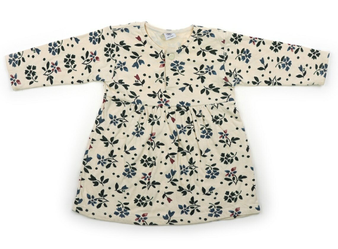プチバトー PETIT BATEAU チュニック 80 女の子 アイボリー、赤・青・緑花柄 子供服 ベビー服 キッズ アウトレット ユーズド 【中古】キッズ・ベビー・マタニティ