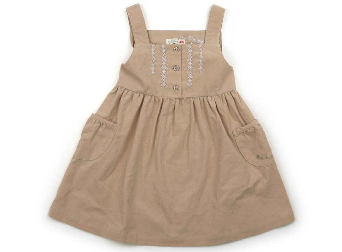 ニットプランナー（KP） Knit Planner(KP) ジャンパースカート 100 女の子 ベージュ、花 子供服 ベビー..