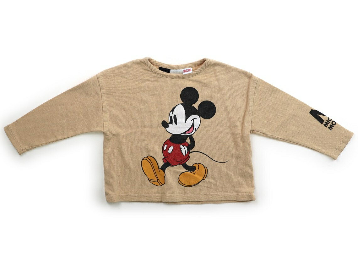 ザラ ZARA Tシャツ・カットソー 90 男の子 ベージュ、ミッキー 子供服 ベビー服 キッズ アウトレット ユーズド 【中古】キッズ・ベビー・マタニティ