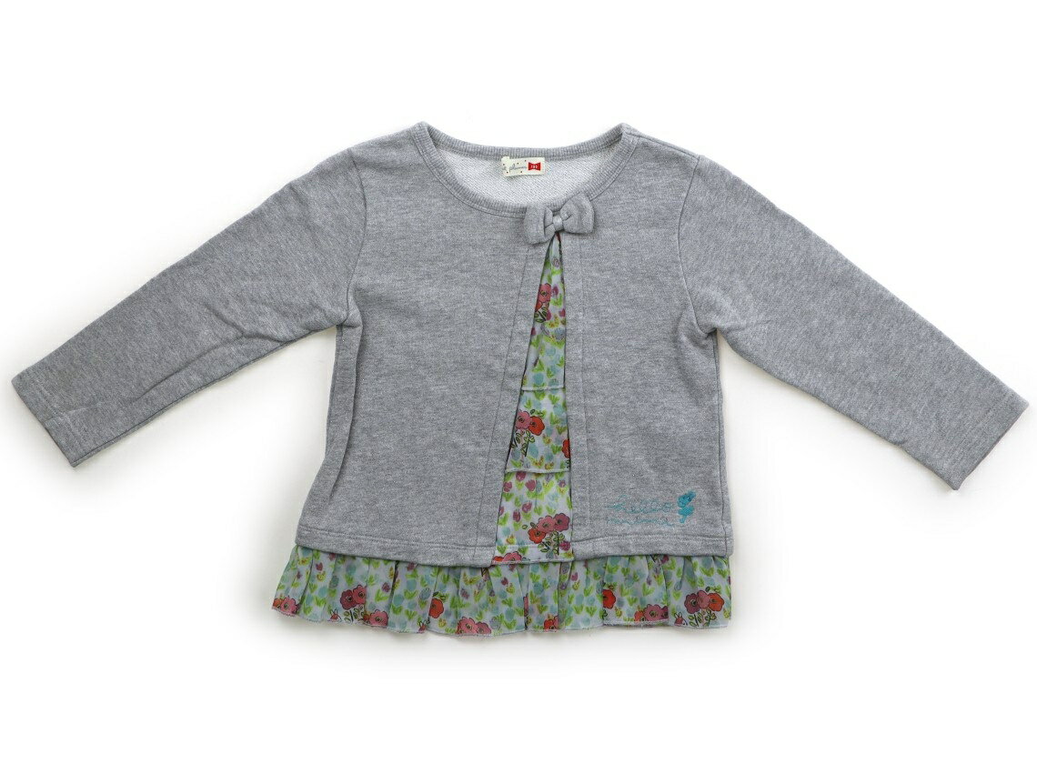 ニットプランナー（KP） Knit Planner(KP) チュニック 100 女の子 グレー、花 子供服 ベビー服 キッズ アウトレット ユーズド 【中古】キッズ・ベビー・マタニティ