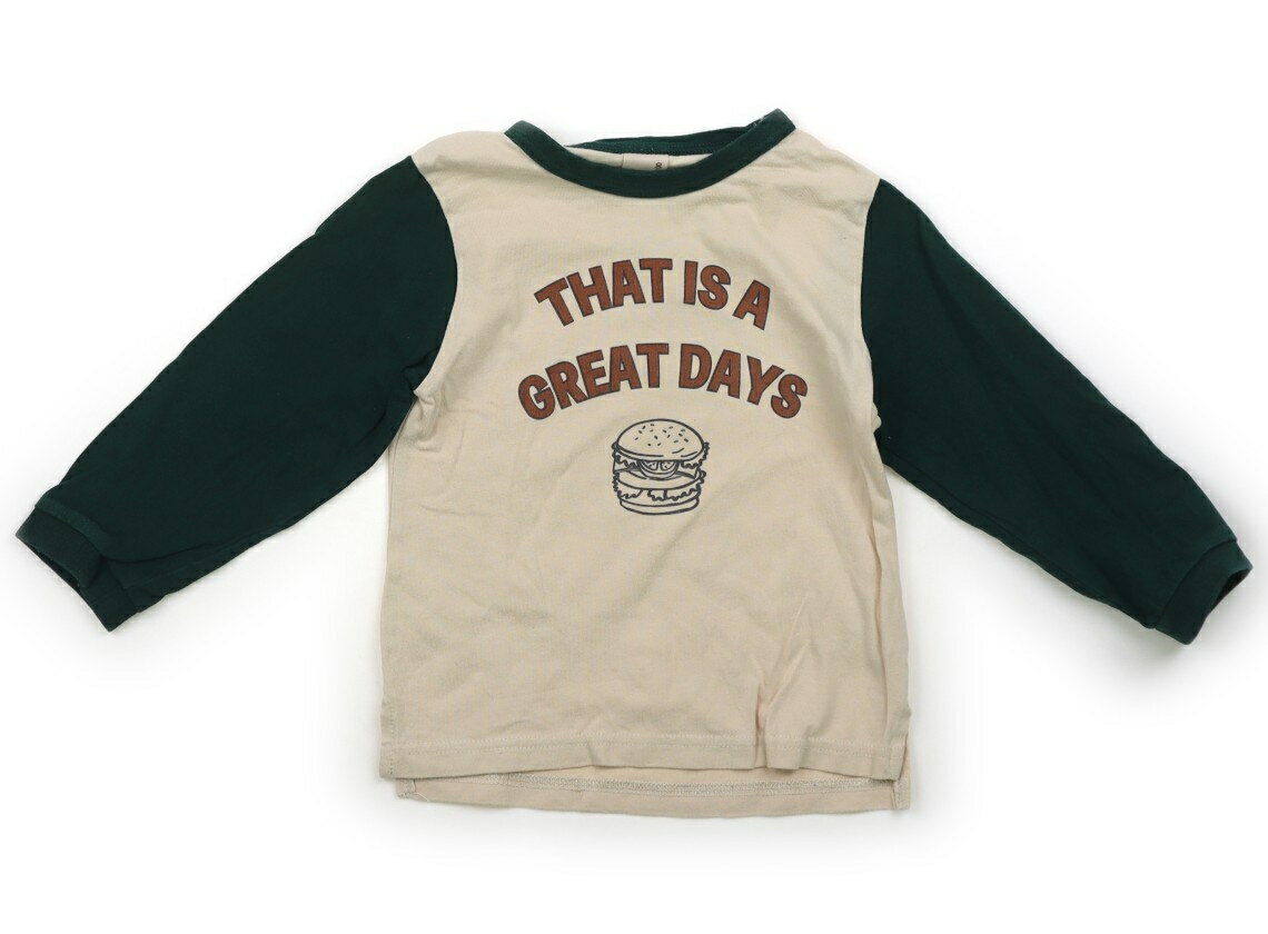 プティマイン petit main Tシャツ・カットソー 100 男の子 グリーン・ベージュ 子供服 ベビー服 キッズ アウトレット ユーズド 【中古】キッズ・ベビー・マタニティ