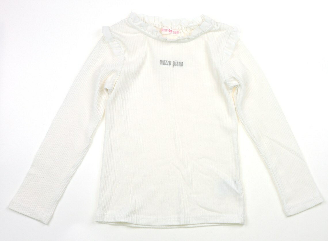 メゾピアノ mezzo piano Tシャツ・カットソー 120 女の子 オフホワイト 子供服 ベビー服 キッズ アウトレット ユーズド 【中古】キッズ・ベビー・マタニティ