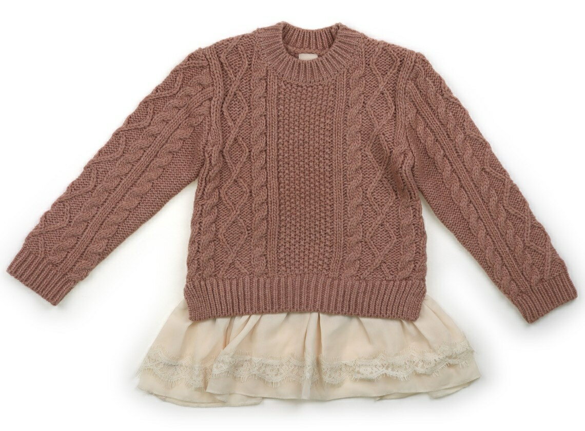 　ブランド 　petit main(プティマイン) 　カテゴリー 　ニット・セーター 　サイズ 　110サイズ 　色 　くすみピンク 　状態 　★★★ 　記名 　なし 　ジャンル 　Girl 実際のサイズ表記はL。ナイロン・ポリエステル混アクリルニット素材。裾はシフォン調生地。毛羽立ちがありますが、まだまだお使いいただけそうです。 ＊【状態】【サイズ】に関しての詳しい説明はこちら