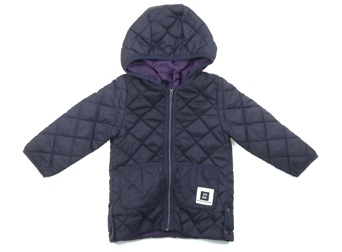 新品未使用⭐︎ BEBE 110 【撥水加工】中綿　キルティング　コート 撥水加工】キルティングタフタロングコート(100~150cm)(150cm ベージュ