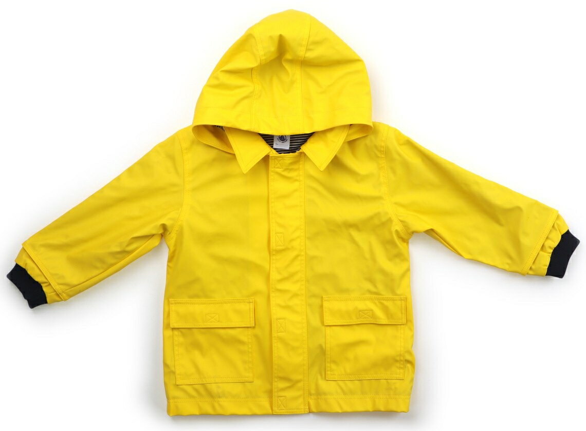 プチバトー PETIT BATEAU レインコート・レインハット 80 男の子 イエロー・ネイビー・ホワイトボーダー 子供服 ベビー服 キッズ アウトレット ユーズド 【中古】キッズ・ベビー・マタニティ