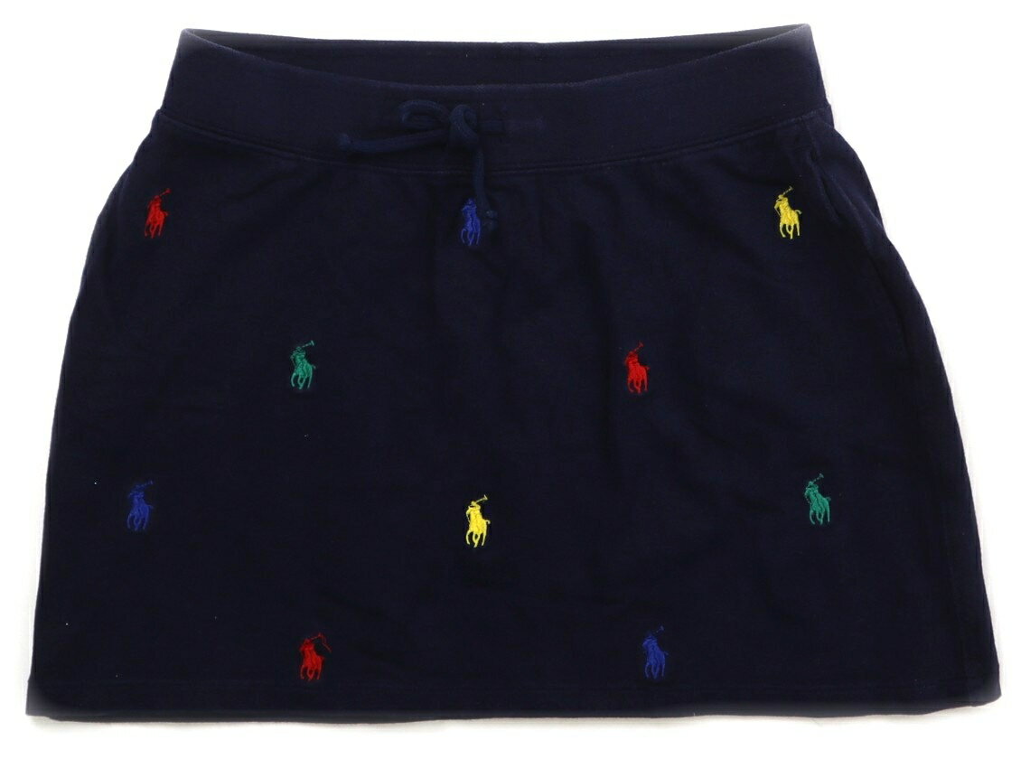 ポロラルフローレン POLO RALPH LAUREN スカート 140 女の子 紺、総柄 子供服 ベビー服 キッズ アウトレット ユーズド 【中古】キッズ・ベビー・マタニティ