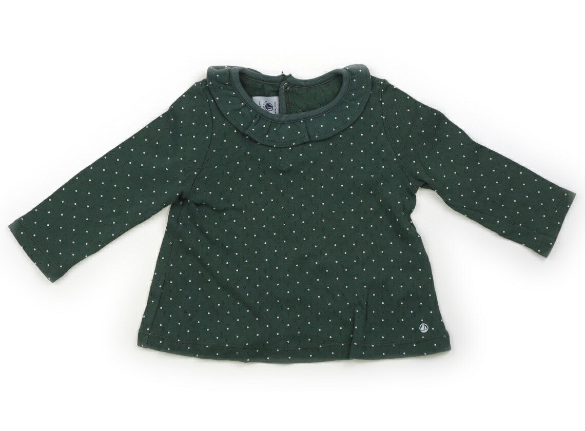 プチバトー PETIT BATEAU Tシャツ・カットソー 70 女の子 深緑 子供服 ベビー服 キッズ アウトレット ユーズド 【中古】キッズ・ベビー・マタニティ