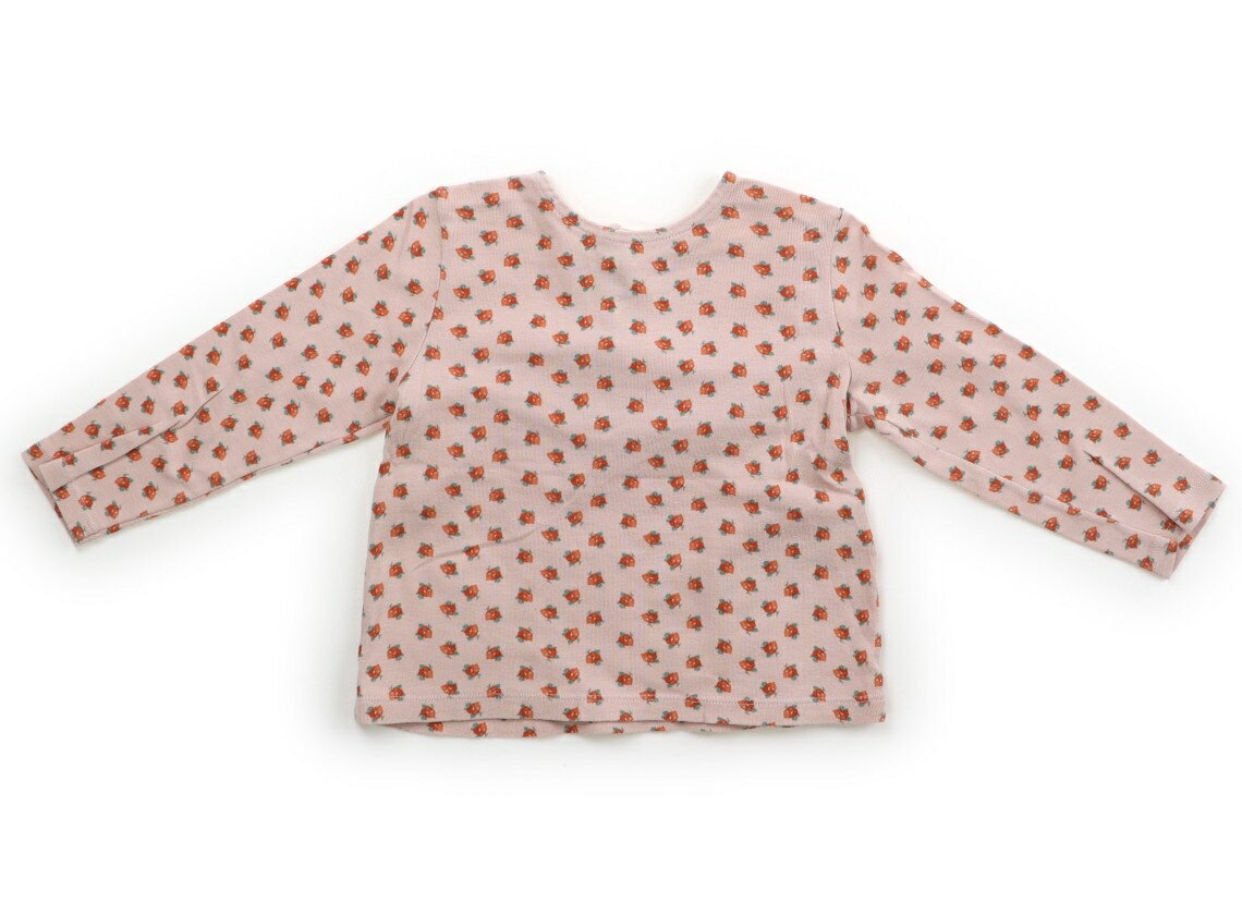 プチバトー PETIT BATEAU Tシャツ・カットソー 80 女の子 ピンク、花柄 子供服 ベビー服 キッズ アウトレット ユーズド 【中古】キッズ・ベビー・マタニティ
