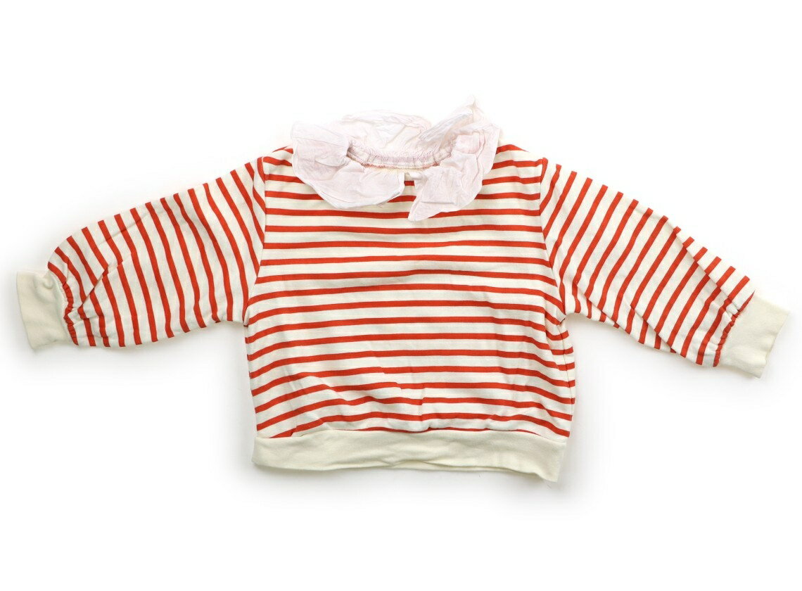アプレレクール apres les cours トレーナー・プルオーバー 100 女の子 ボーダー　赤 子供服 ベビー服 キッズ アウトレット ユーズド 【中古】キッズ・ベビー・マタニティ