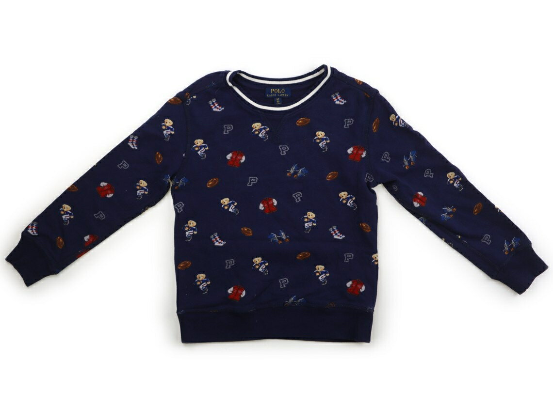 ポロラルフローレン POLO RALPH LAUREN トレーナー・プルオーバー 140 男の子 ネイビー・ラグビー柄 子供服 ベビー服 キッズ アウトレット ユーズド 【中古】キッズ・ベビー・マタニティ