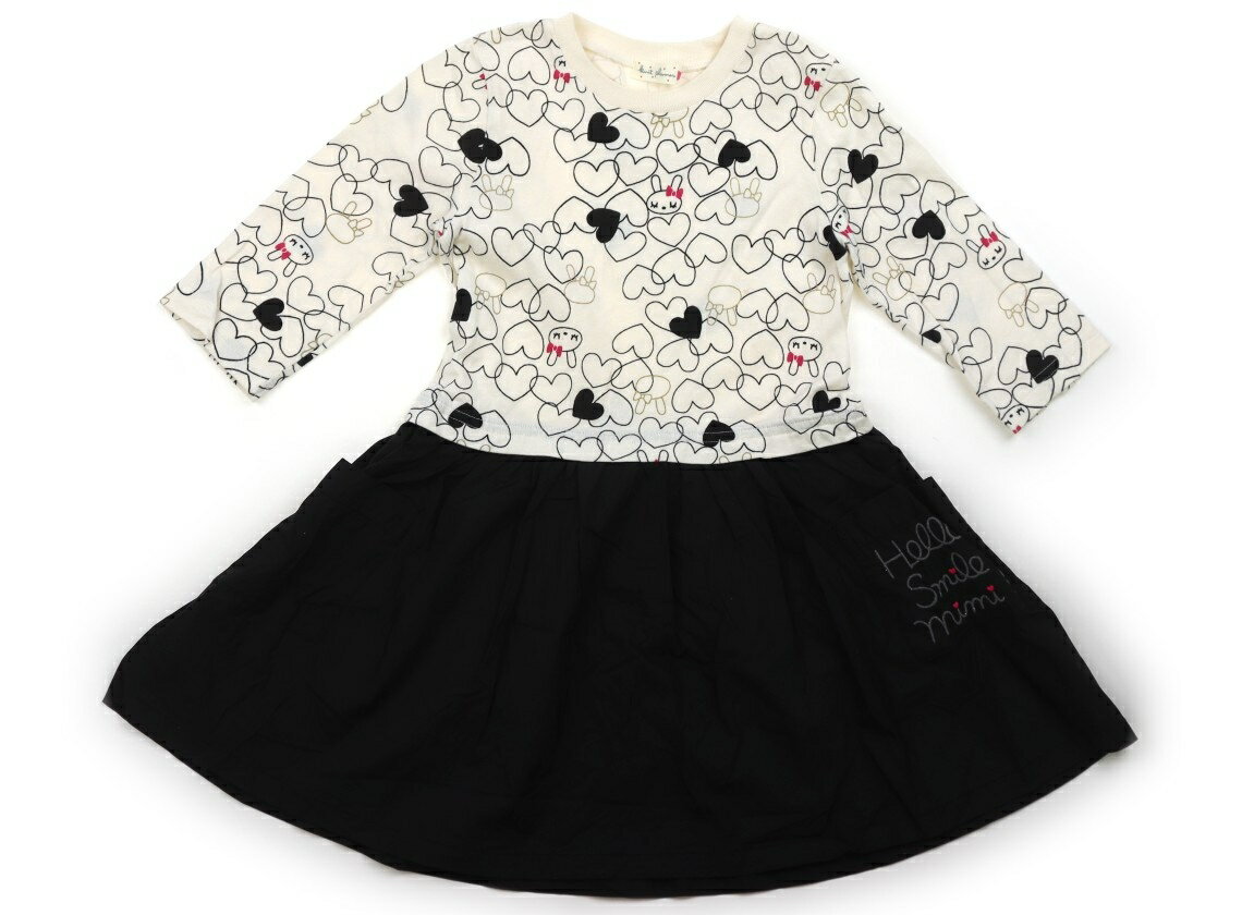 ニットプランナー（KP） Knit Planner(KP) ワンピース 110 女の子 オフホワイト・ブラック 子供服 ベビ..