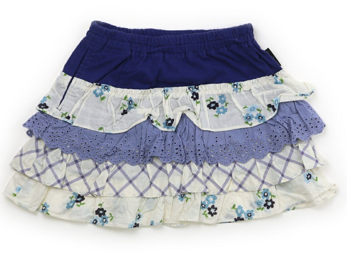 ニットプランナー（KP） Knit Planner(KP) スカート 120 女の子 ブルー系、オフホワイト、花柄 子供服 ..