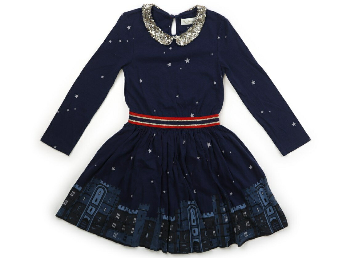 ボーデン Mini Boden ワンピース 120 女の子 紺・スパンコール・柄 子供服 ベビー服 キッズ アウトレット ユーズド 【中古】キッズ・ベビー・マタニティ