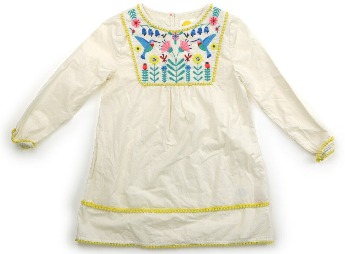 ボーデン Mini Boden チュニック 140 女の子 アイボリー、黄、鳥、花 子供服 ベビー服 キッズ アウトレット ユーズド 【中古】キッズ・ベビー・マタニティ