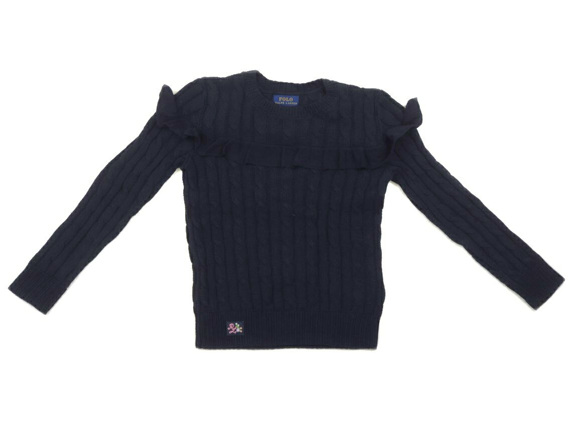 ポロラルフローレン POLO RALPH LAUREN ニット・セーター 130 女の子 ネイビー 子供服 ベビー服 キッズ アウトレット ユーズド 【中古】キッズ・ベビー・マタニティ