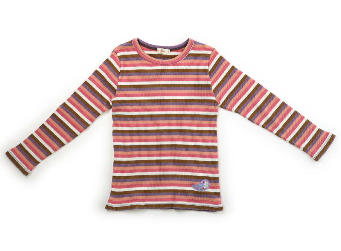 ニットプランナー（KP） Knit Planner(KP) Tシャツ・カットソー 130 女の子 ピンク、パープル、白、カーキブラウン、ボーダー 子供服 ベビー服 キッズ アウトレット ユーズド 【中古】キッズ・ベビー・マタニティ