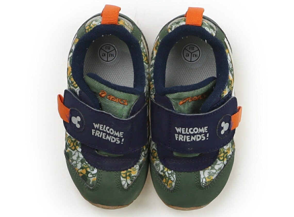 　ブランド 　Asics(アシックス) 　カテゴリー 　スニーカー 　サイズ 　靴14cm〜 　色 　深緑、ネイビー、オレンジ 　状態 　★★（返品不可） 　記名 　なし 　ジャンル 　Boy Disneyコラボ商品です。実際のサイズ表記は...