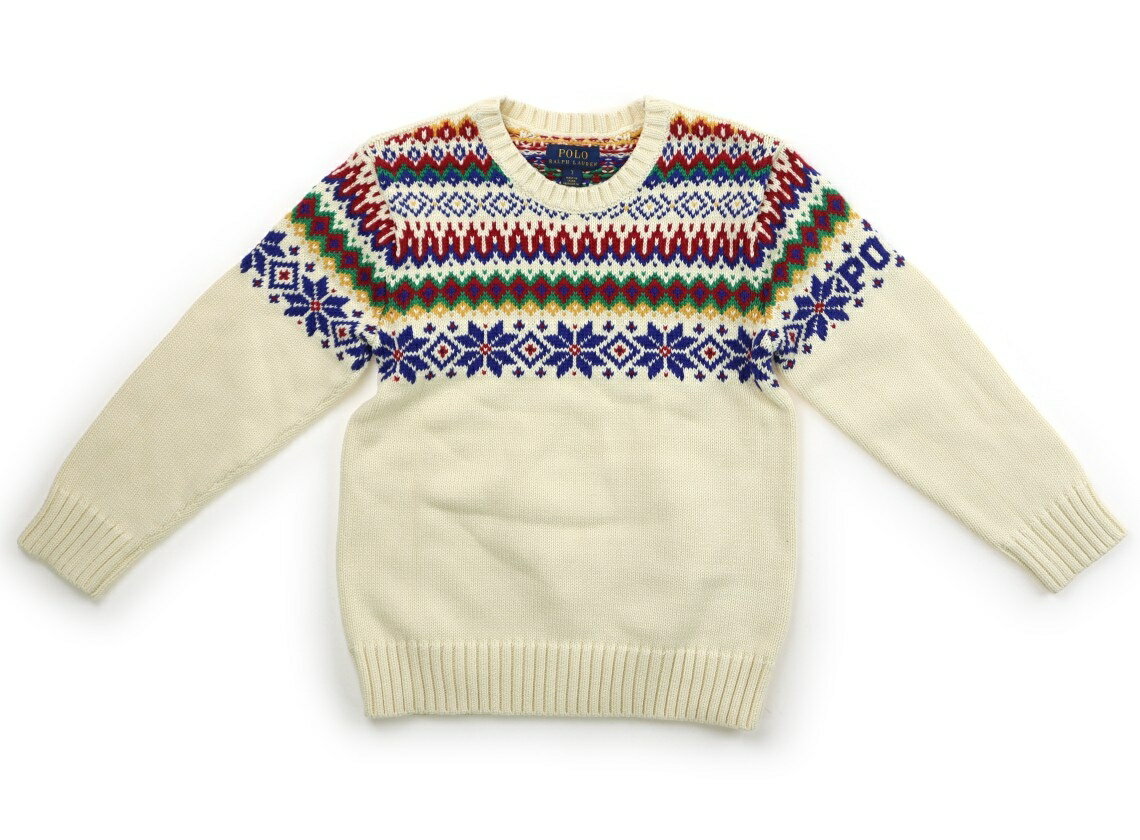 ポロラルフローレン POLO RALPH LAUREN ニット・セーター 130 男の子 アイボリー・ノルディック柄 子供服 ベビー服 キッズ アウトレット ユーズド 【中古】キッズ・ベビー・マタニティ