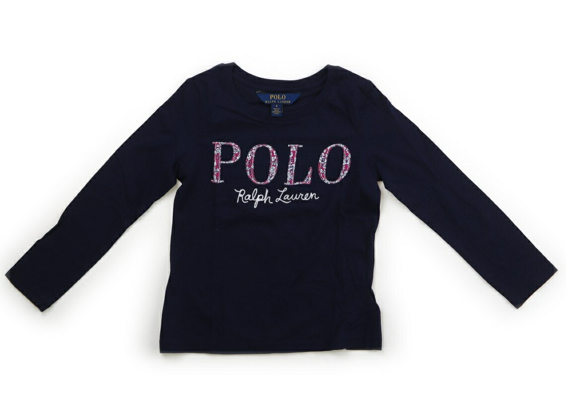 ポロラルフローレン POLO RALPH LAUREN Tシャツ・カットソー 110 女の子 ネイビー・花柄 子供服 ベビー服 キッズ アウトレット ユーズド 【中古】キッズ・ベビー・マタニティ