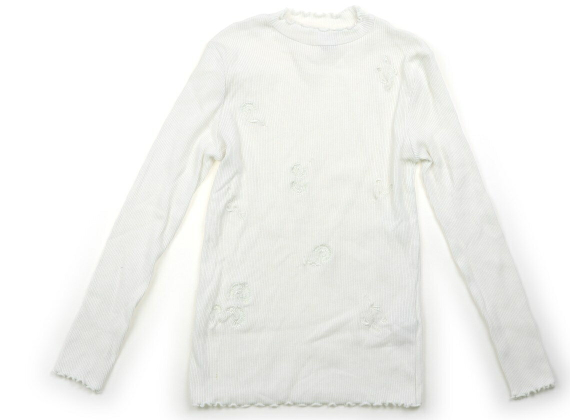ザラ ZARA Tシャツ・カットソー 140 女の子 ホワイト・花刺繍 子供服 ベビー服 キッズ アウトレット ユーズド 【中古】キッズ・ベビー・マタニティ
