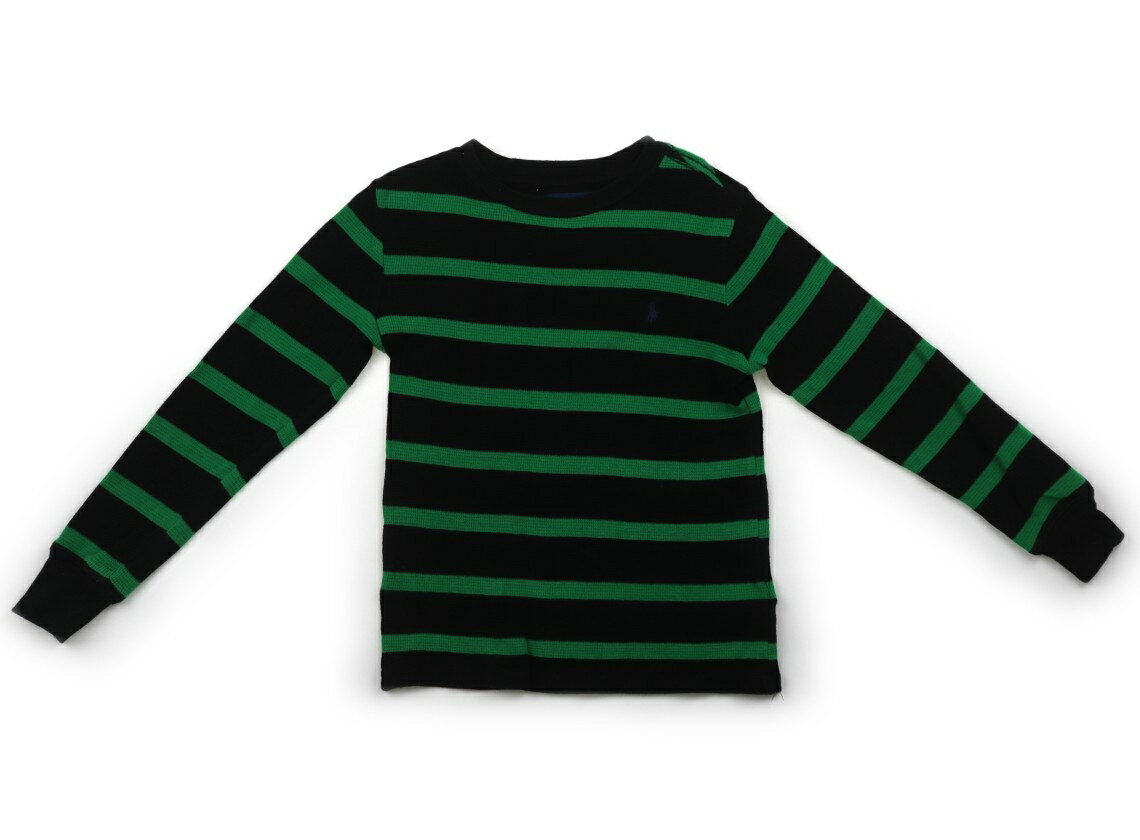 ポロラルフローレン POLO RALPH LAUREN Tシャツ・カットソー 120 男の子 黒・緑・ボーダー 子供服 ベビー服 キッズ アウトレット ユーズド 【中古】キッズ・ベビー・マタニティ