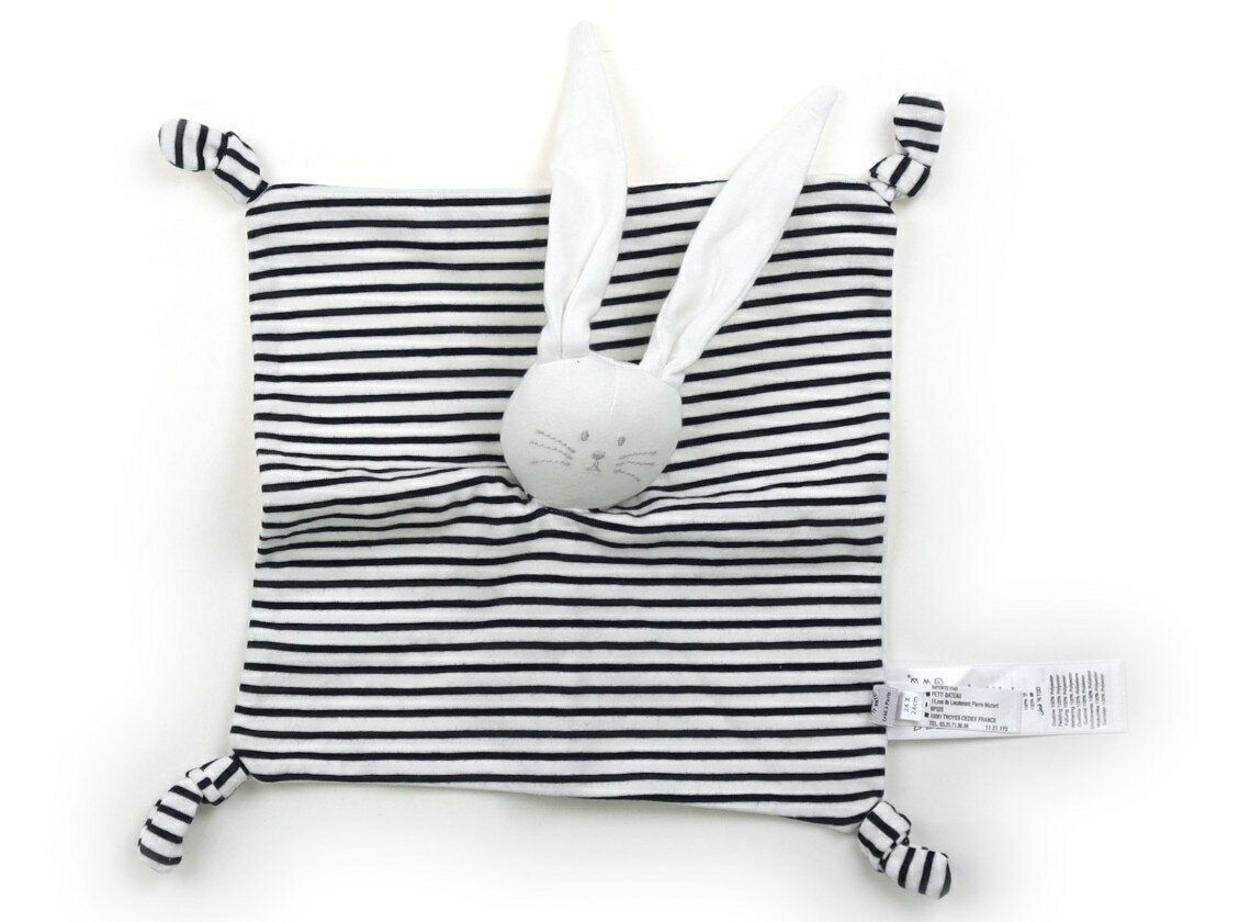 プチバトー PETIT BATEAU ソフトトイ・ガラガラ ベビー用品 ウサギ、白、黒ボーダー 子供服 ベビー服 キッズ アウトレット ユーズド 【中古】キッズ・ベビー・マタニティ