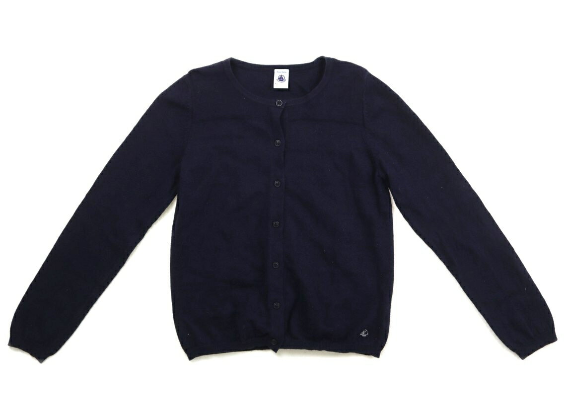 プチバトー PETIT BATEAU カーディガン 140 女の子 ネイビー 子供服 ベビー服 キッズ アウトレット ユーズド 【中古】キッズ・ベビー・マタニティ