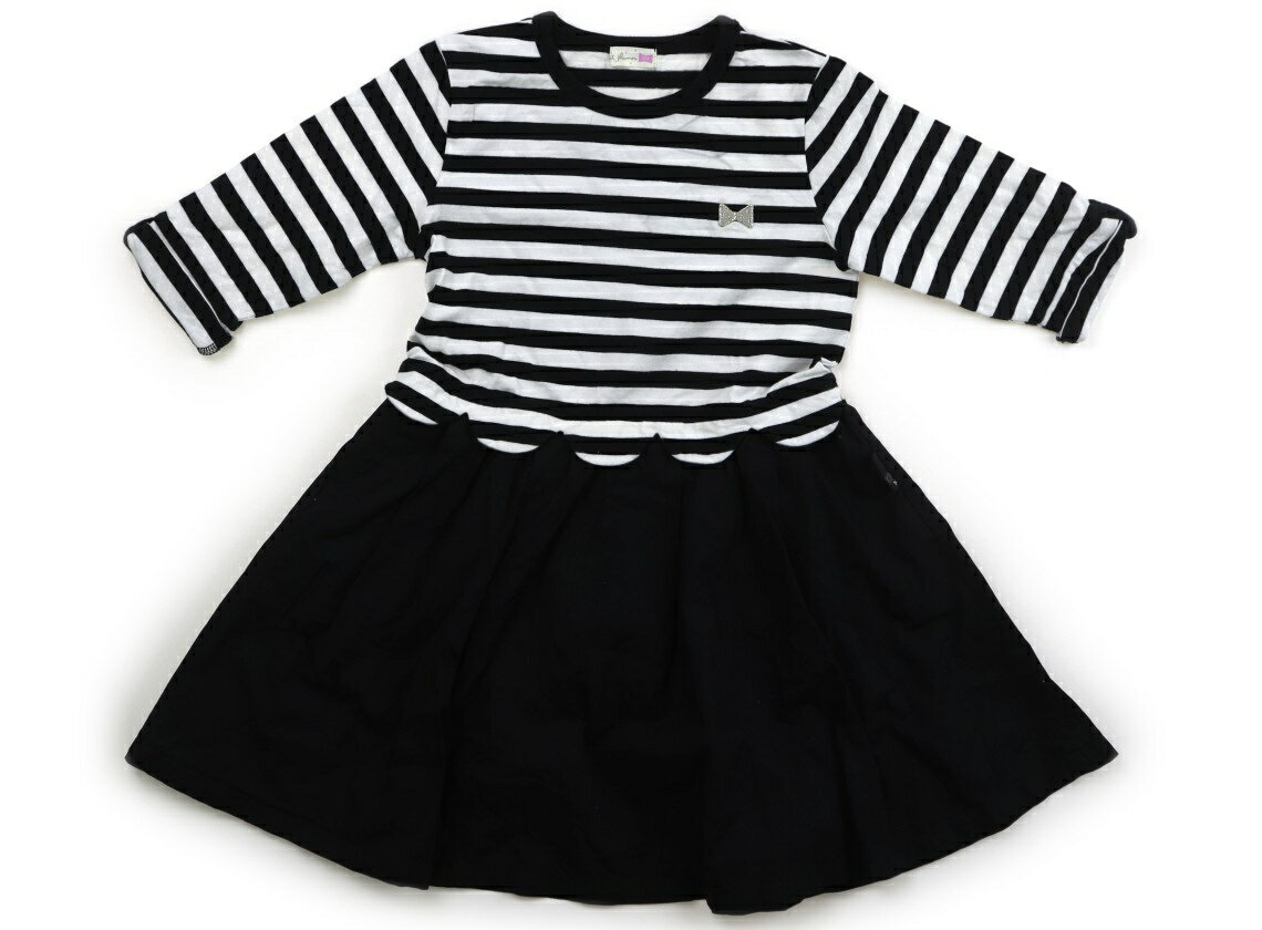 ニットプランナー（KP） Knit Planner(KP) ワンピース 120 女の子 モノクロボーダー 子供服 ベビー服 ..