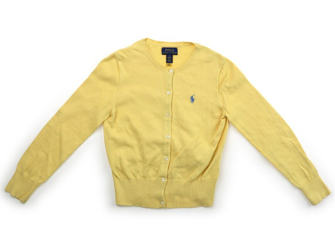 ポロラルフローレン POLO RALPH LAUREN カーディガン 140 女の子 黄色、ブルーのロゴ 子供服 ベビー服 キッズ アウトレット ユーズド 【中古】キッズ・ベビー・マタニティ