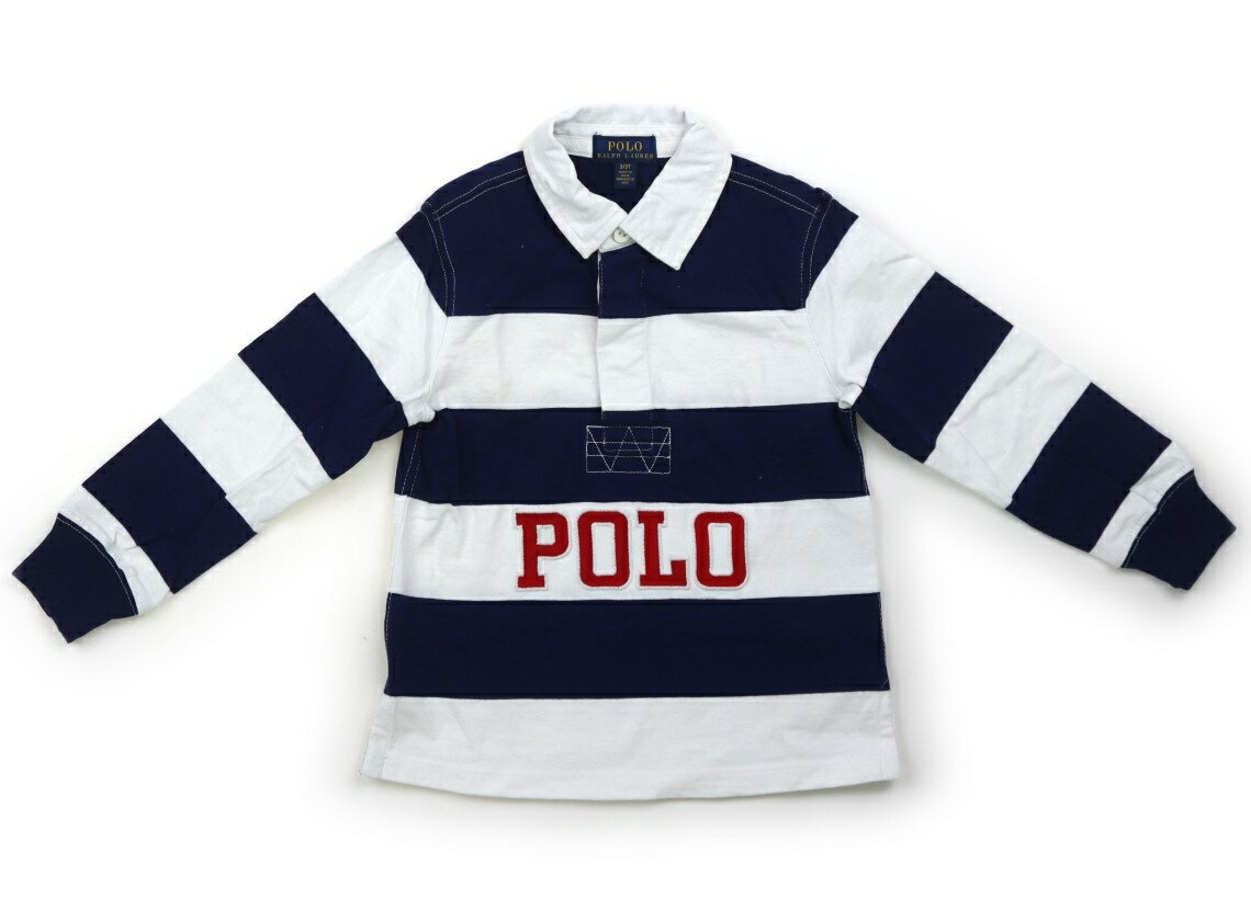 ポロラルフローレン POLO RALPH LAUREN Tシャツ・カットソー 100 男の子 オフ・ブルーボーダー 子供服 ベビー服 キッズ アウトレット ユーズド 【中古】キッズ・ベビー・マタニティ