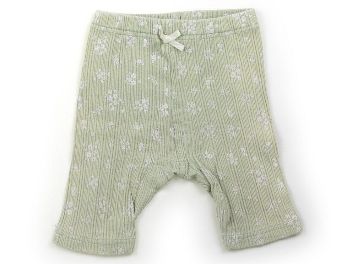 プティマイン petit main レギンス 80 女の子 モスグレー地・オフ花柄 子供服 ベビー服 キッズ アウト..