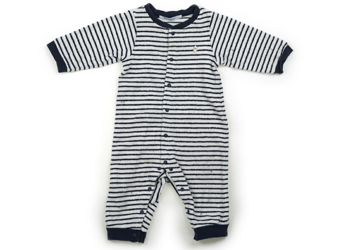 　ブランド 　familiar(ファミリア) 　カテゴリー 　カバーオール 　サイズ 　70サイズ 　色 　白、ネイビー 　状態 　★★（返品不可） 　記名 　なし 　ジャンル 　Boy パイル地。スナップボタン留め。洗いざらし感があり、生...