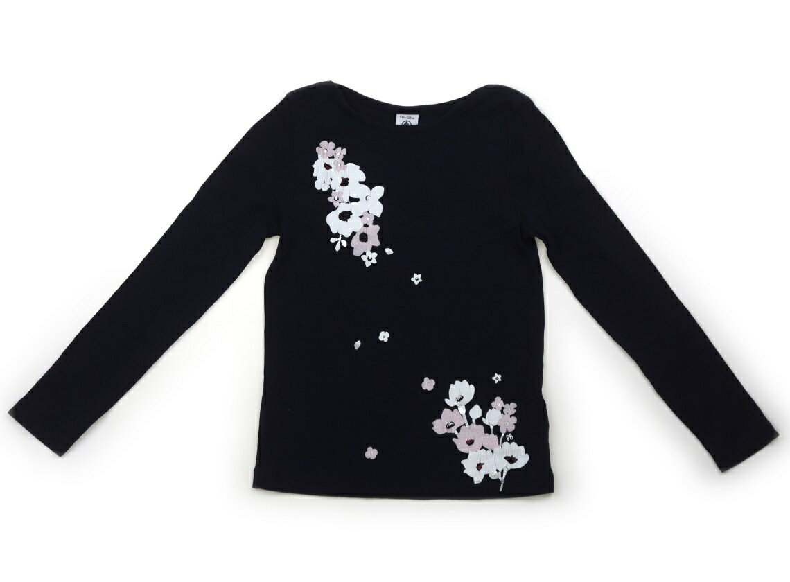 プチバトー PETIT BATEAU Tシャツ・カットソー 120 女の子 ネイビー・花柄 子供服 ベビー服 キッズ アウトレット ユーズド 【中古】キッズ・ベビー・マタニティ