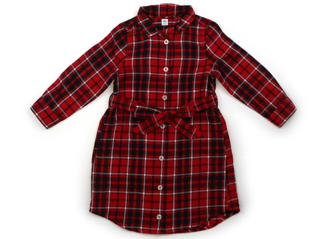 アプレレクール apres les cours ワンピース 100 女の子 赤、チェック柄 子供服 ベビー服 キッズ アウトレット ユーズド 【中古】キッズ・ベビー・マタニティ