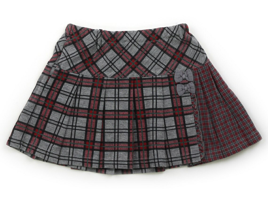 ニットプランナー（KP） Knit Planner(KP) スカート 100 女の子 グレー・レッド・チェック 子供服 ベビ..
