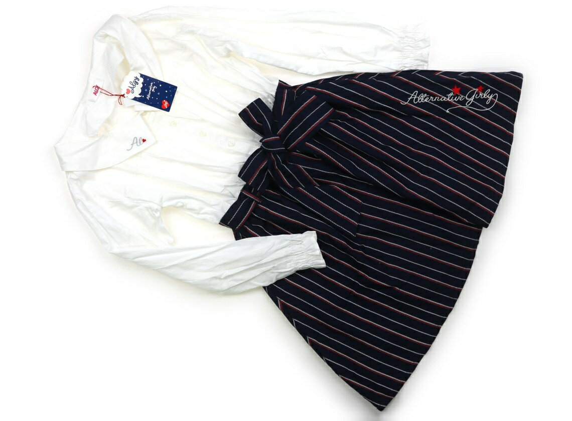 　ブランド 　ALGY(アルジー) 　カテゴリー 　ワンピース 　サイズ 　140サイズ 　色 　ホワイト・ネイビー・ピンク・ストライプ 　状態 　N 　記名 　なし 　ジャンル 　Girl 新品タグ付き。実際のサイズ表記はS(145-15...