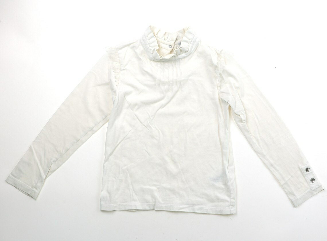 プチバトー PETIT BATEAU Tシャツ・カットソー 120 女の子 オフホワイト 子供服 ベビー服 キッズ アウトレット ユーズド 【中古】キッズ・ベビー・マタニティ