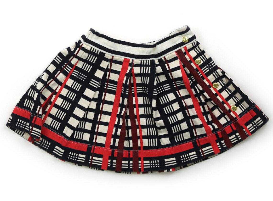 プチバトー PETIT BATEAU スカート 95 女の子 ネイビー・ホワイト・ピンク・チェック 子供服 ベビー服 キッズ アウトレット ユーズド 【中古】キッズ・ベビー・マタニティ
