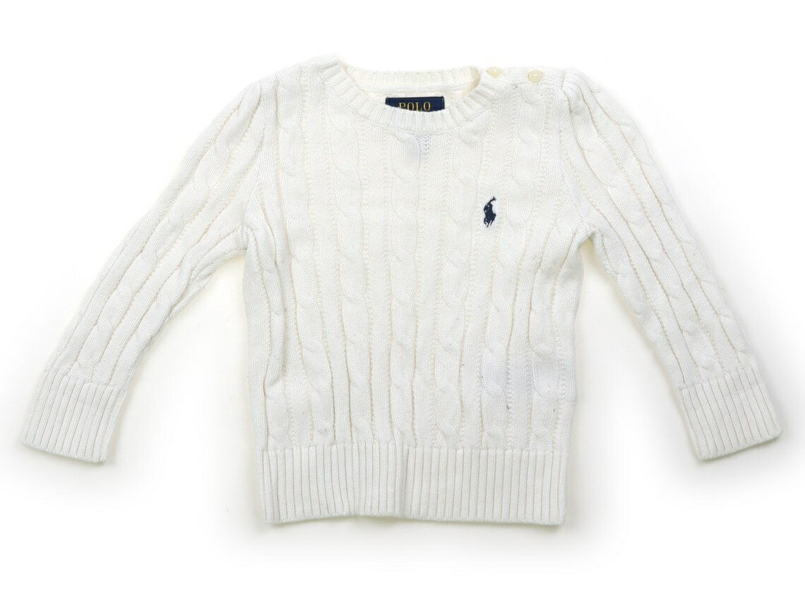 ポロラルフローレン POLO RALPH LAUREN ニット・セーター 90 女の子 ホワイト 子供服 ベビー服 キッズ アウトレット ユーズド 【中古】キッズ・ベビー・マタニティ
