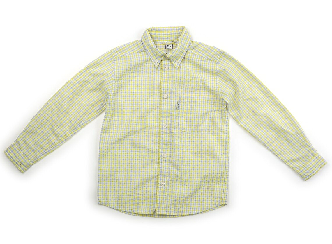 　ブランド 　mont-bell(モンベル) 　カテゴリー 　シャツ・ブラウス 　サイズ 　130サイズ 　色 　白、黄色・グレーチェック 　状態 　★★（返品不可） 　記名 　なし 　ジャンル 　Boy シワ加工。前の襟の左側と右の袖口に茶色のシミがありますが、普段使いにいかがでしょうか。 ＊【状態】【サイズ】に関しての詳しい説明はこちら