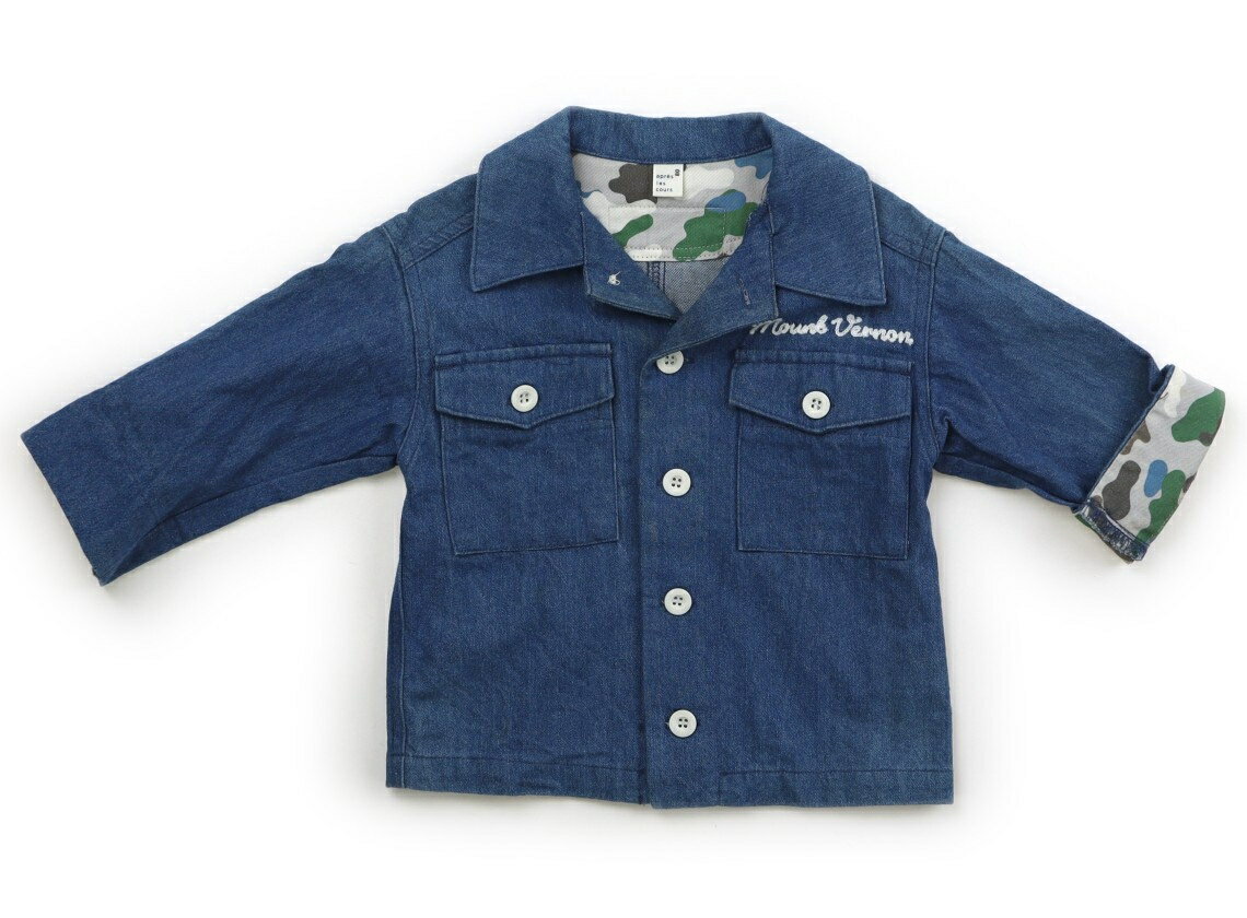 Rakuten - アプレレクール apres les cours シャツ・ブラウス 80 男の子 インディゴブルー、白ボタン 子供服 ベビー服 キッズ アウトレット ユーズド 【中古】キッズ・ベビー・マタニティ