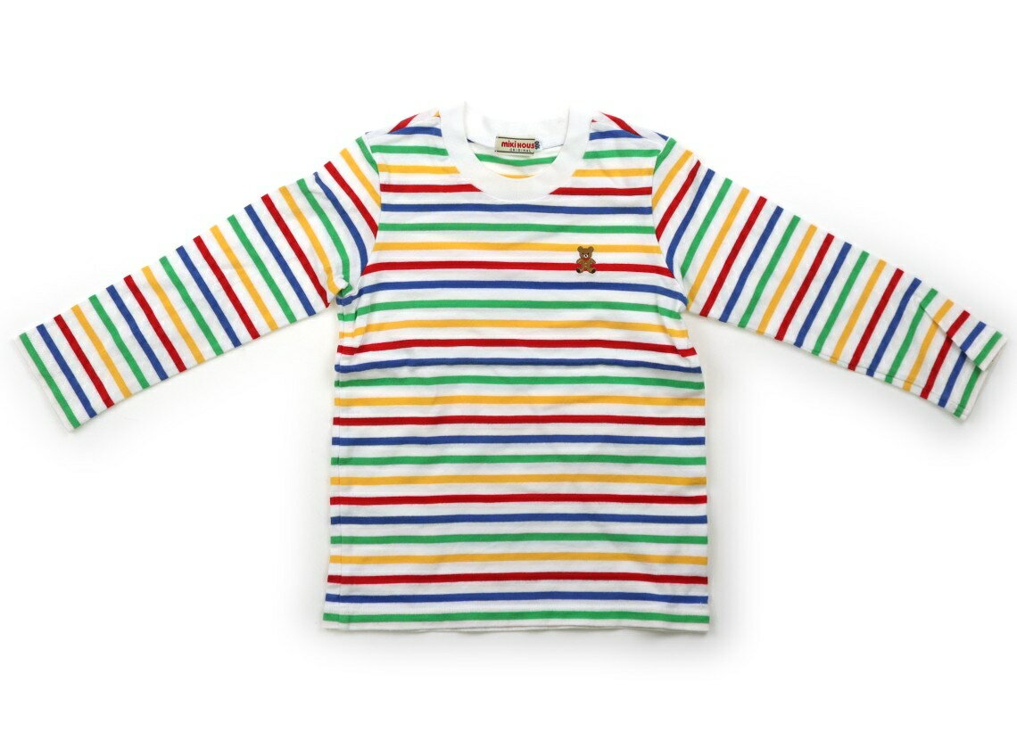 　ブランド 　miki HOUSE(ミキハウス) 　カテゴリー 　Tシャツ・カットソー 　サイズ 　100サイズ 　色 　ホワイト×カラフルボーダー 　状態 　★★★ 　記名 　なし 　ジャンル 　Boy 天竺カットソー。全体的に使用感がありますが、特に目立つ汚れはなくまだお使い頂けそうです。 ＊【状態】【サイズ】に関しての詳しい説明はこちら