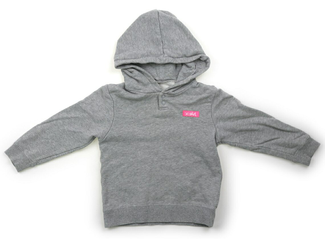 Xガール X-Girl パーカー 95 女の子 杢グレー 子供服 ベビー服 キッズ アウトレット ユーズド 【中古】キッズ・ベビー・マタニティ